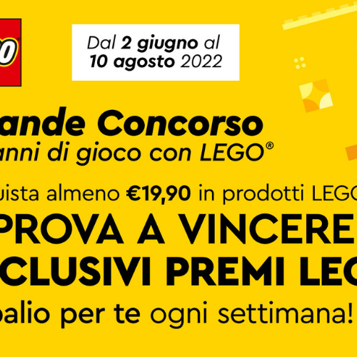 90 anni di gioco con LEGO! Condividi le tue creazioni e vinci!