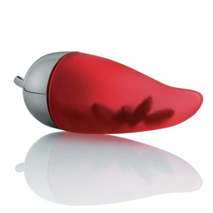 ALESSI Piccantino, Design Biologico E Plurisensorialità Sminuzza Peperoncino In Gomma Siliconica, Rosso E Acciaio Inossidabile 18/10 - JHT02
