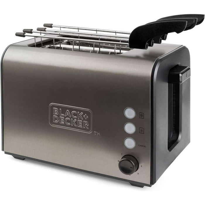BLACK DEKER Tostapane Inox 900W Con Pinze - BXTOA900E