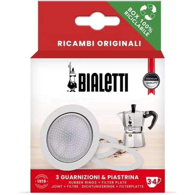 BIALETTI Blister 3 Guarnizioni Con Piastrina 4 Tazze - 0800033