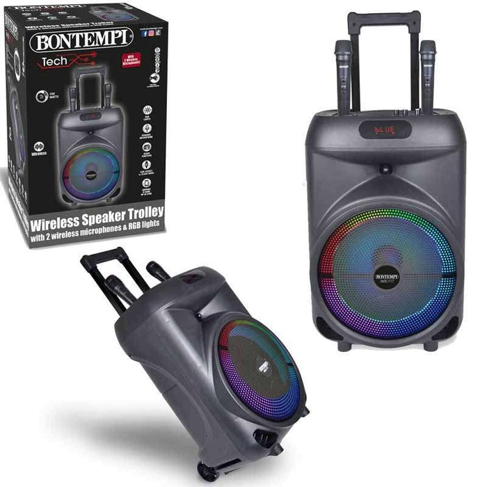 BONTEMPI Cassa Trolley Wireless Con 2 Microfoni - 491080