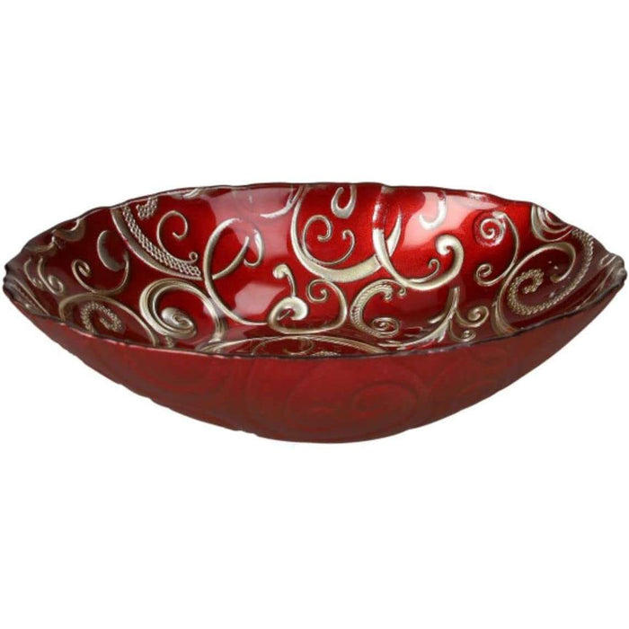 BRANDANI Coppetta Filo Oro Rosso Vetro 21Cm - 52738