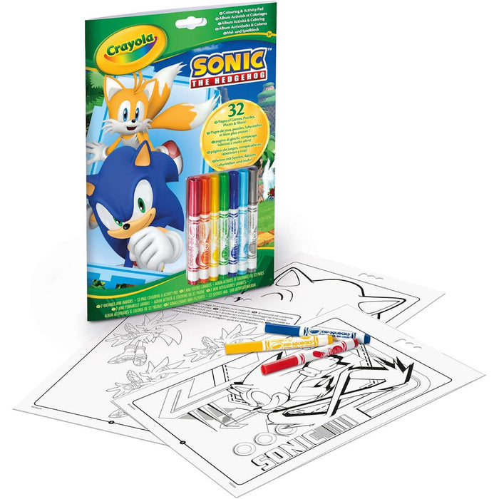 CRAYOLA Sonic Album Attività Da Colorare Con Pennarelli - 04-0866