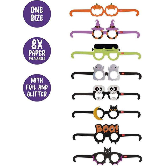 LEGAMI 8 Occhiali Di Carta Party Eyeglasses Halloween - LEGHPE0002