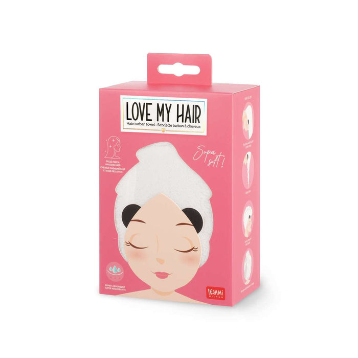 LEGAMI Asciugamano Per Capelli A Turbante Love My Hair - LEGHTW0001