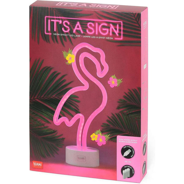 LEGAMI Lampada Led Effetto Neon It'S A Sign Flamingo - LEGLL0002