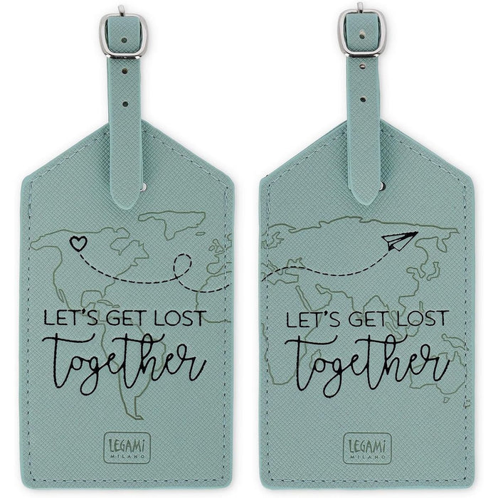 LEGAMI Set Di 2 Etichette Bagaglio Let'S Get Lost Together - LEGNLUG0006