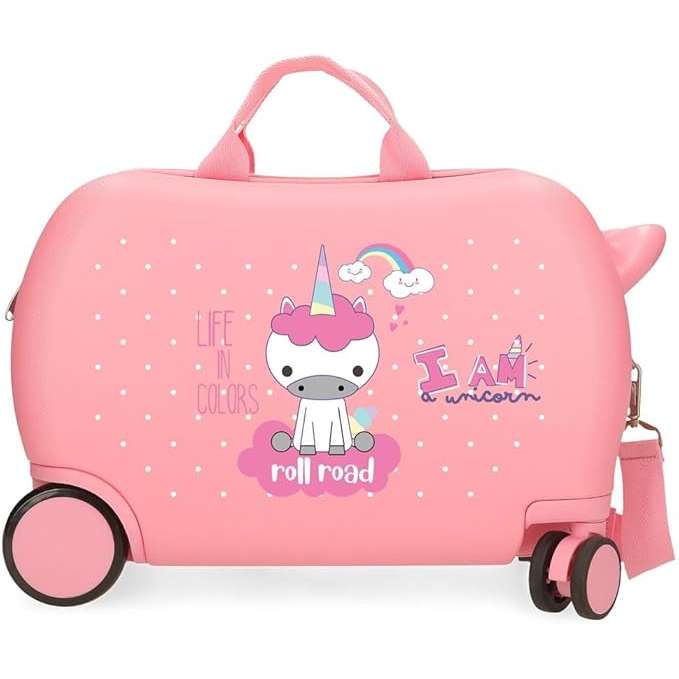 JOUMMABAG Valigia Cavalcabile In Abs Unicorno Rosa - 130046104070