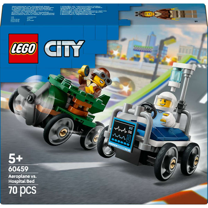 LEGO Pack Veicoli Da Corsa Aereo Contro Letto D' Ospedale - 60459
