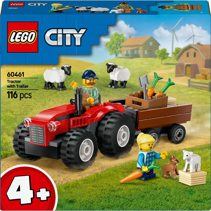 LEGO Trattore Agricolo Rosso Con Rimorchio E Pecore - 60461
