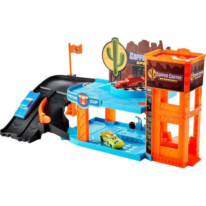 MATTEL Cars Glow Racers Garage Fluo - HPX75