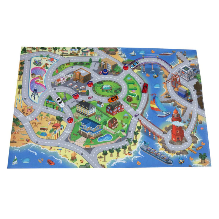 GIOCHERIA Tappeto Mappa Stradale Con 4 Auto - GGI240156