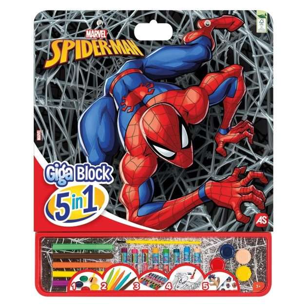 GIOCHERIA Set Da Disegno Spiderman 5 In 1 Con Accessori - POS250001