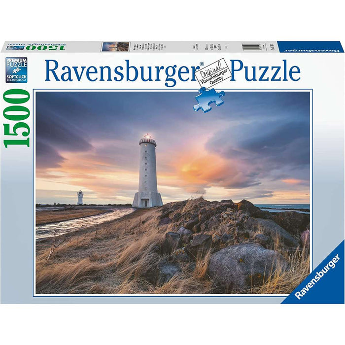 RAVENSBURGER Puzzle 1500 Pezzi Cielo Magico Sopra Faro Akranes Islanda - 17106