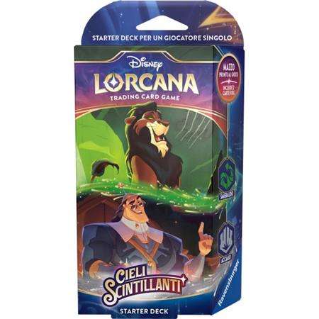 RAVENSBURGER Lorcana Cieli Scintillanti Starter Deck Smeraldo & Acciaio - LOR98384
