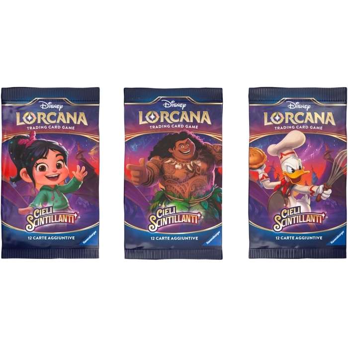 RAVENSBURGER Lorcana Cieli Scintillanti Booster Pack 12 Carte - LOR98458