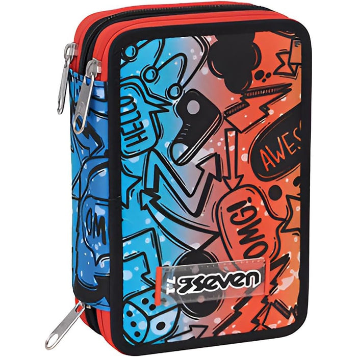 SEVEN Astuccio 3 Zip Fluo Stamp - 300112402-899