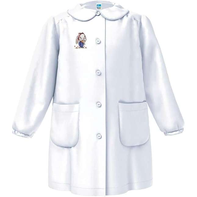 SIGGI Grembiule Asilo Bambina Siggi Coniglietta Bianco - 2 Anni - 92Cm - 47GR4038-2A