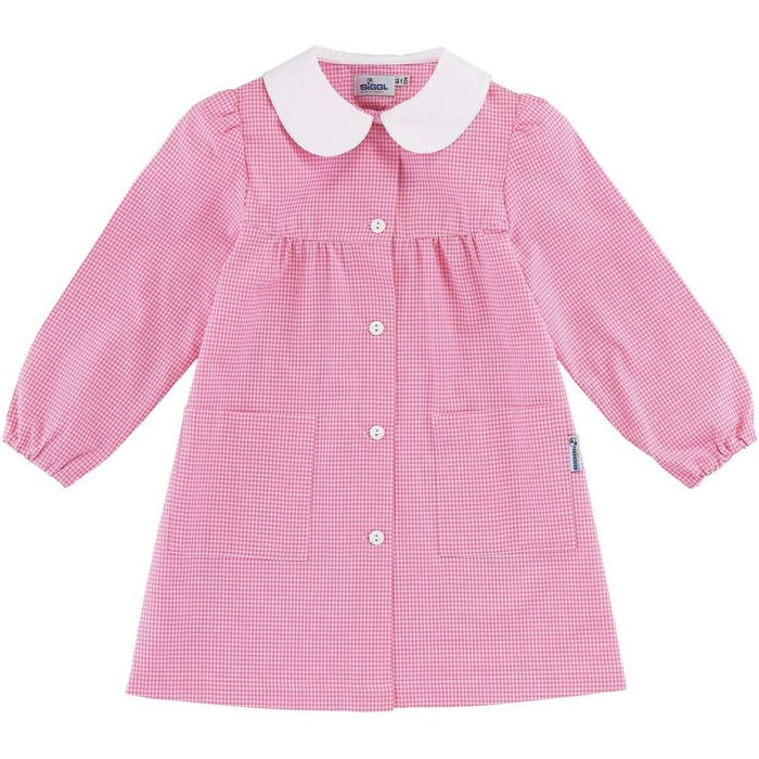 SIGGI Grembiule Bambina Quadri Rosa - 2 Anni - 92 Cm - GR2887-BR-2