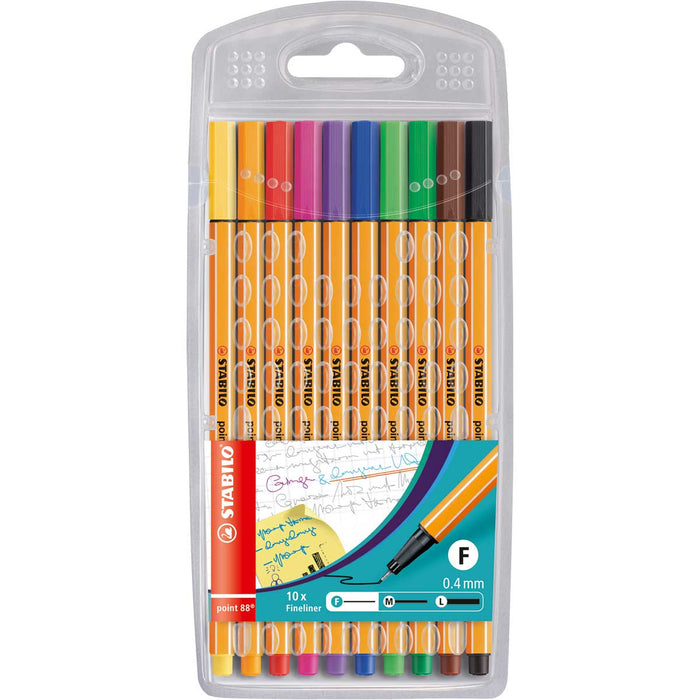 STABILO Fineliner, Point 88, Astuccio Da 10, Colori Assortiti - 8810