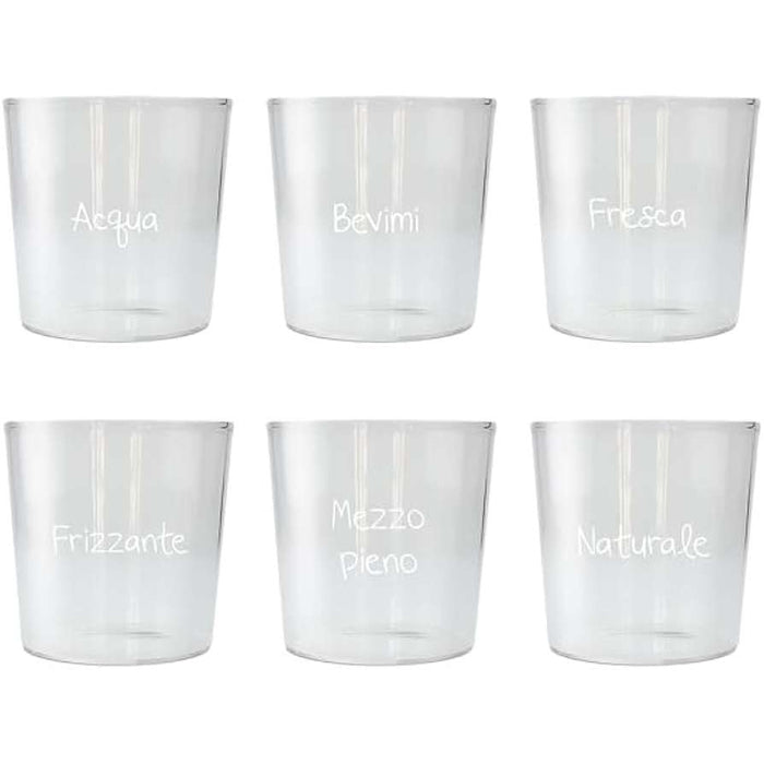 WD LIFESTYLE Set 6 Bicchieri Borosilicato 300Ml - 586