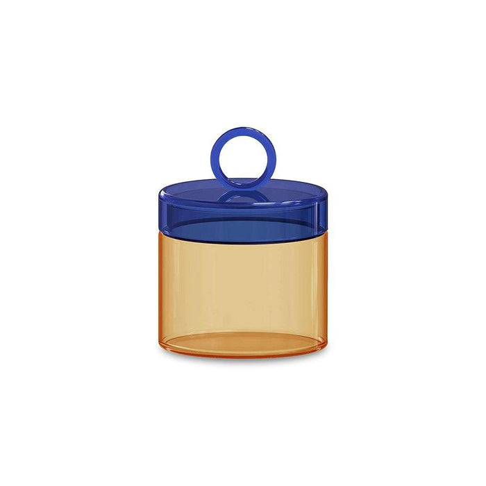 WD LIFESTYLE Barattolo In Vetro 500Ml Arancio E Blu - 648AR