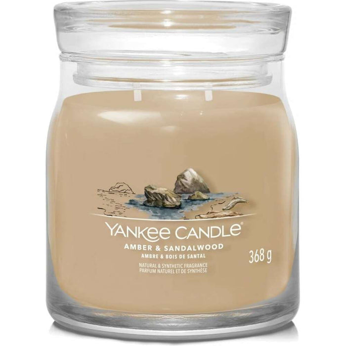 YANKEE CANDLE Candela In Giara Media Ambra E Sandalo - 1630016E