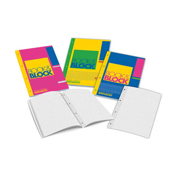 BLASETTI Book&Block Rinforzato Quadretti 4 Millimetri Senza Maqrgine - 5721