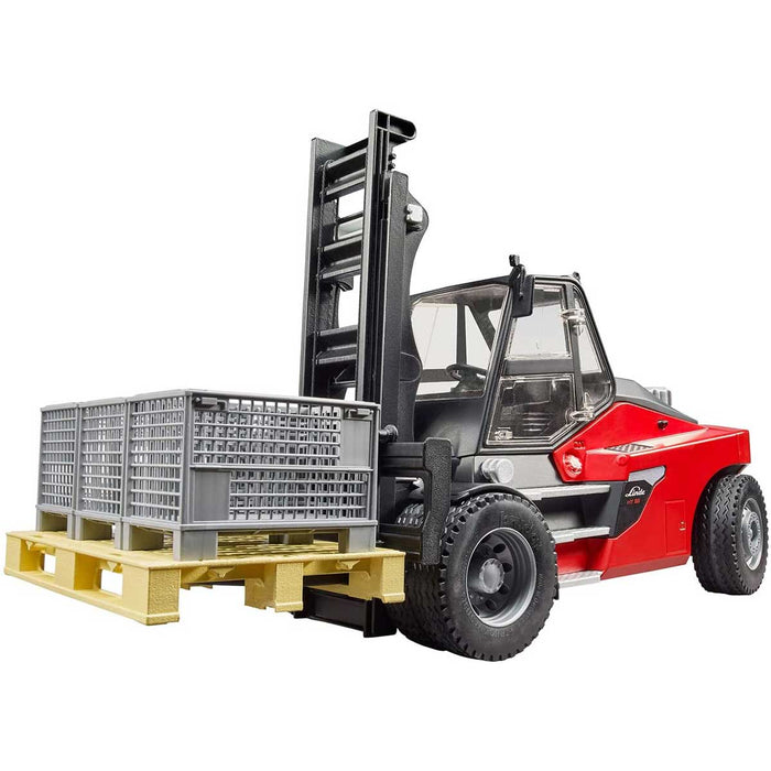 BRUDER Muletto Carrello Elevatore Con Pallet E 3 Casse A Rete Linde Ht160D - 02513