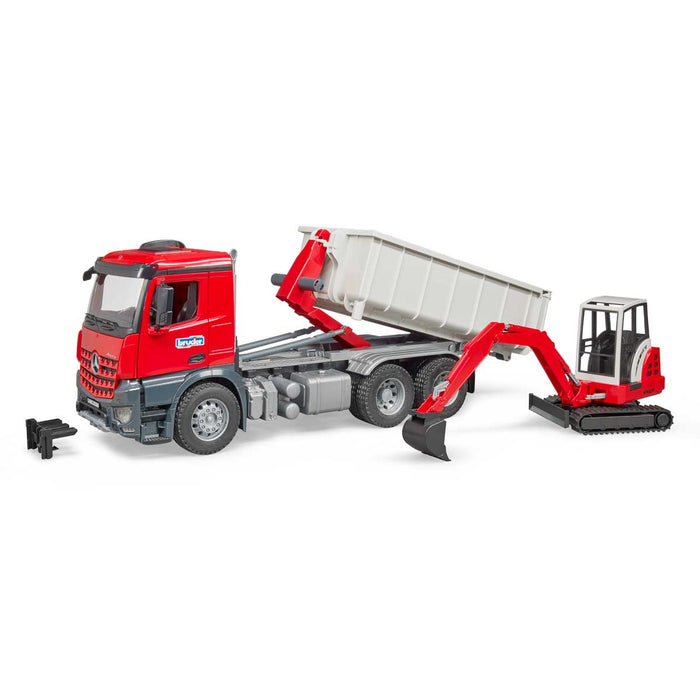 BRUDER Camion Mercedes Benz Ribaltabile E Escavore Schaef - 03624