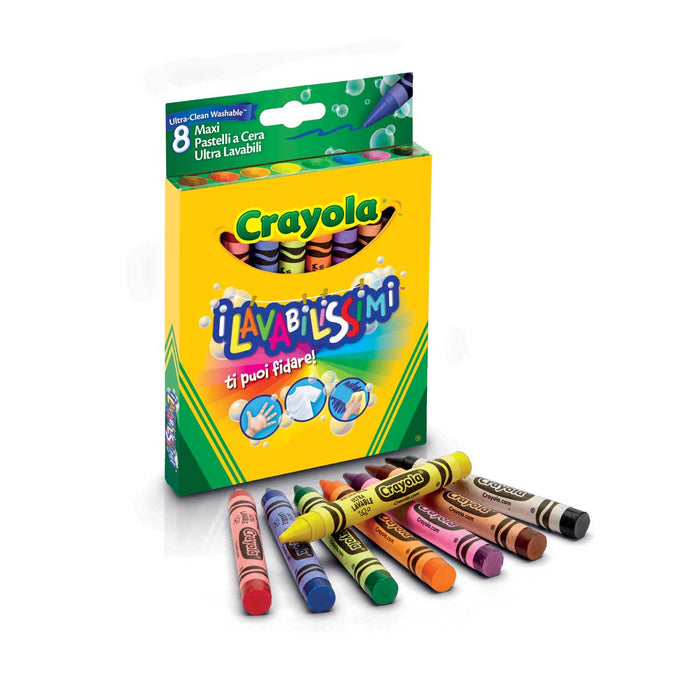 CRAYOLA Lavabilissimi- 8 Maxi Pastelli a cera lavabili - 52-3282