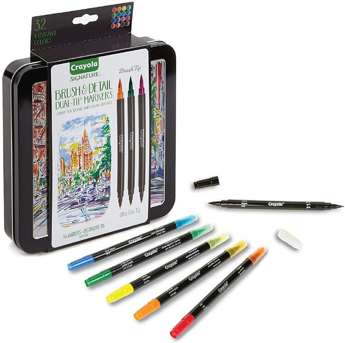 CRAYOLA Set 16 Pennarelli Doppia Punta Signature Lettering - 58-6501