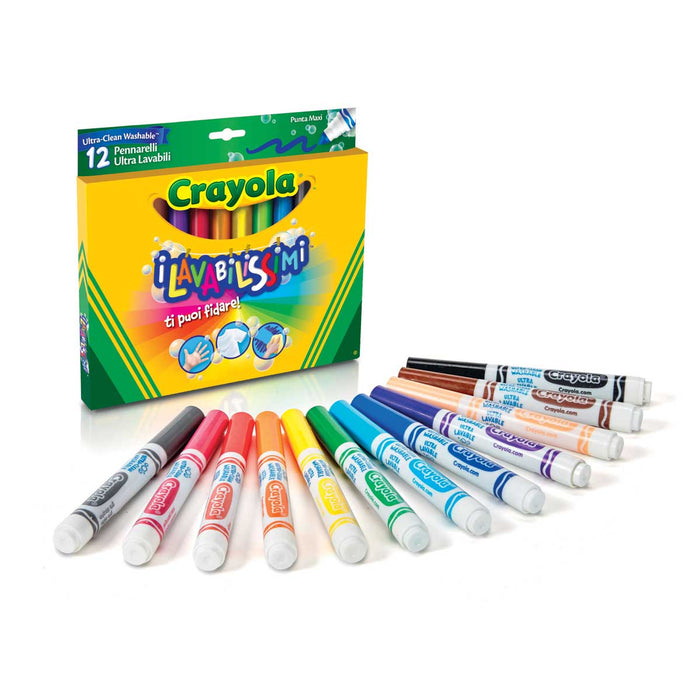CRAYOLA Lavabilissimi- 12 Pennarelli punta maxi ultra lavabili - 58-8329
