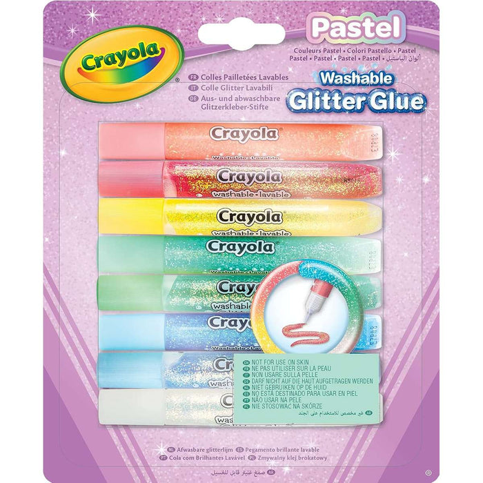 CRAYOLA 8 Colle Glitter Pastel - 69-3524