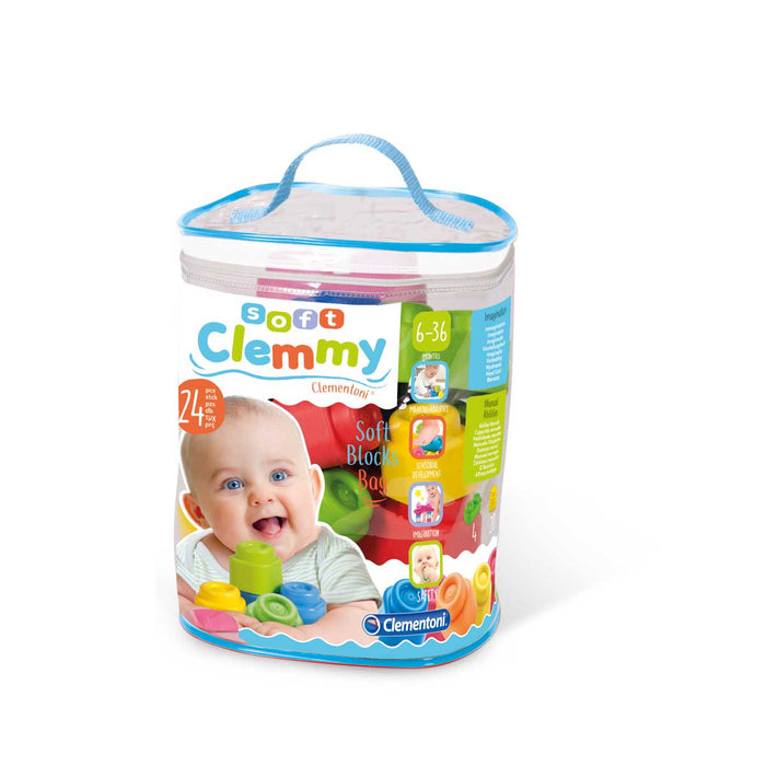 CLEMENTONI Soft Clemmy - Sacca 24 Mattoncini - 14889