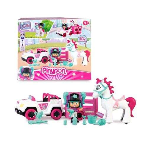FAMOSA Pinypon Let'S Go Auto Rimorchio E Cavallo - PNY25000