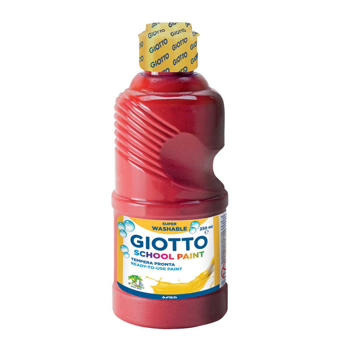 FILA Giotto Tempera Pronta School Paint 250 Ml Flacone 250 Ml Rosso Scarlatto - 530808