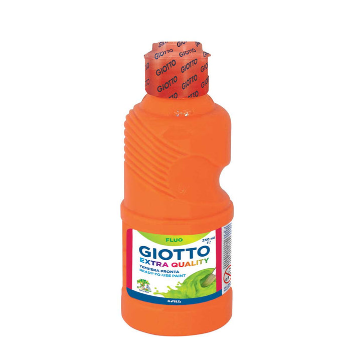 FILA Giotto Tempera Pronta Qualità Extra Fluo Arancione Flacone 250Ml - 531103