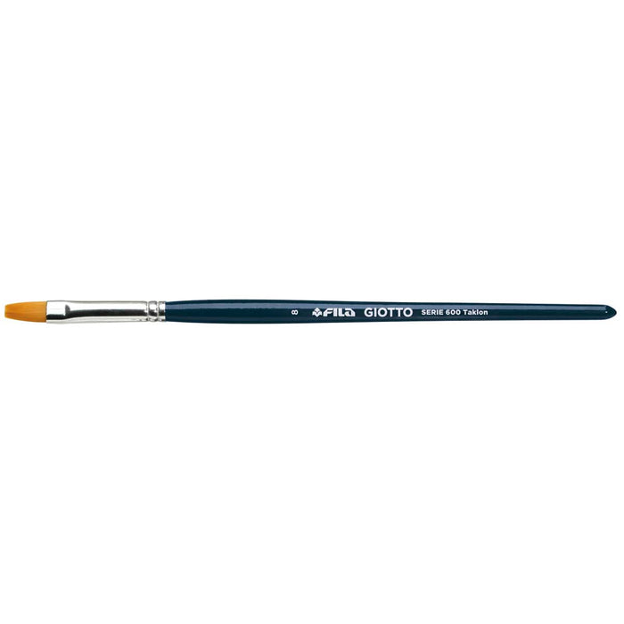 FILA Giotto Pennelli Punta Piatta Serie 600 Taklon Misura N° 8 - 670300