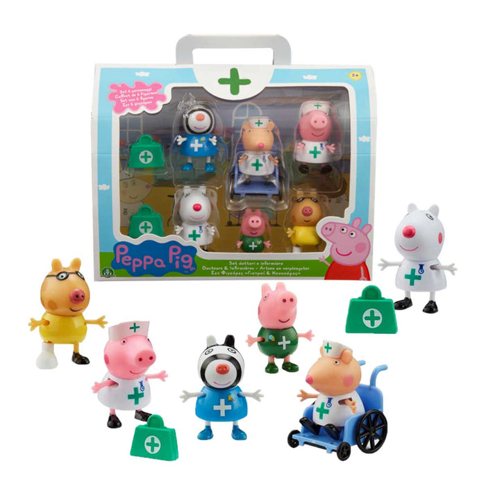 GIOCHI PREZIOSI Peppa Pig Set 6 Personaggi Dottori E Infermiere - PPC95000