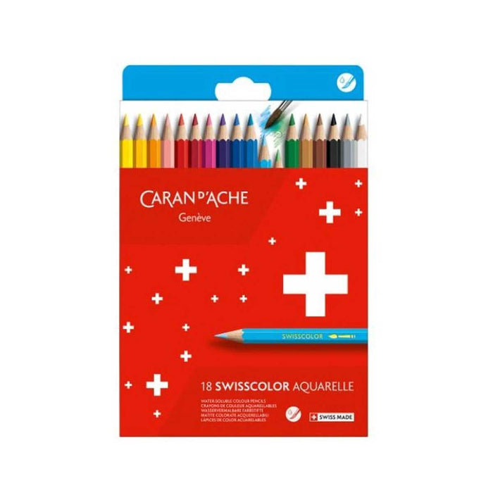 CARAN D’ACHE Swisscolor Aquarellabili Astuccio Da 18 Pezzi - 1285818