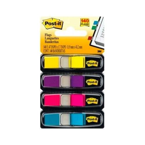 POST-IT Segnapagina 4 Colori - 140 Sticker - 3M7000052572