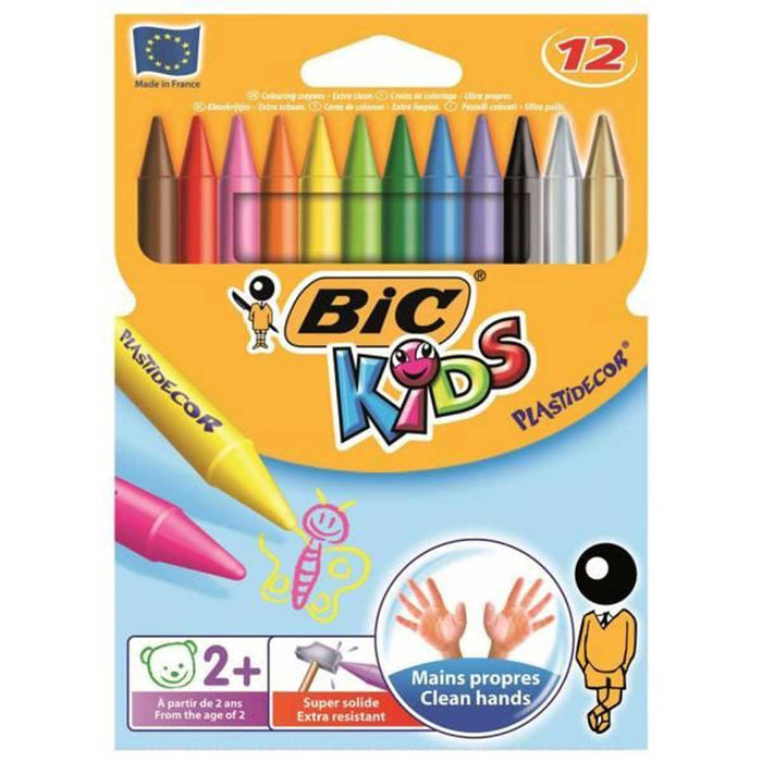BIC 12 Pastelli A Cera Plastidecor - BIC5542