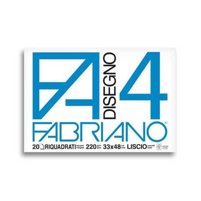 FABRIANO Album Da Disegno Fogli Staccati F4 33x48 Liscio Riquadrato - 05201797
