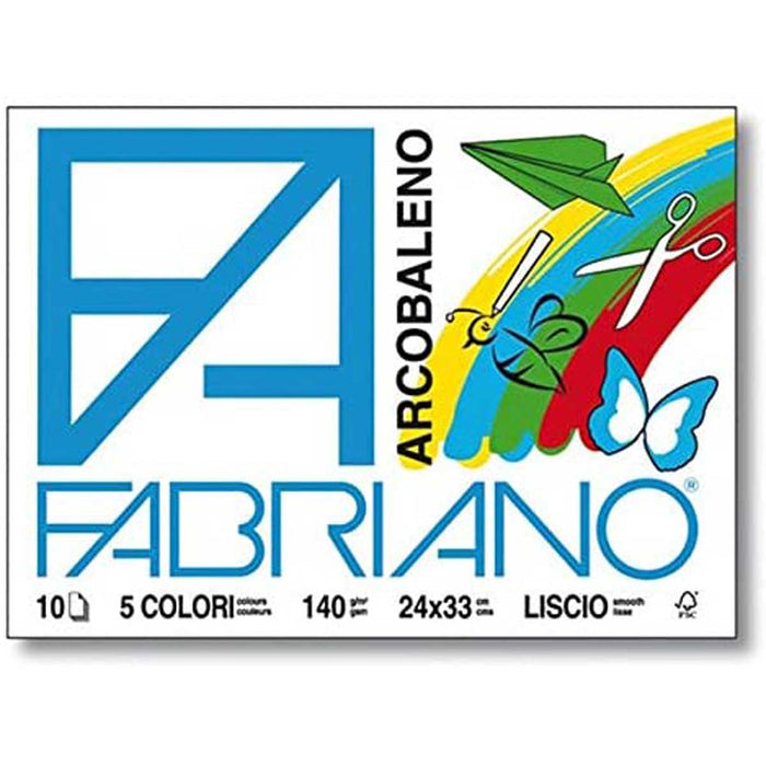 FABRIANO Album Da Disegno Arcobaleno 24X33 10 Fogli - FAB44312433