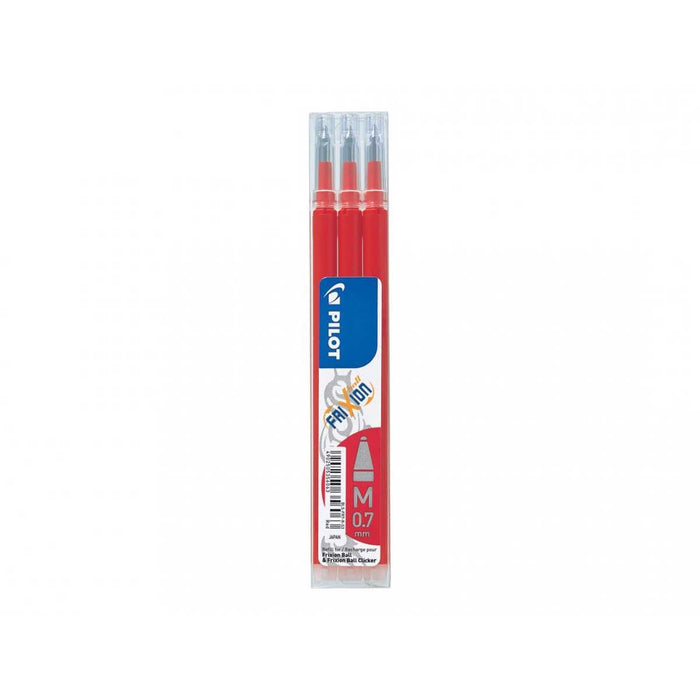 PILOT Set Da 3 Refill 0,7mm Per Penne Cancellabili Frixion Ball Rosso - 006658