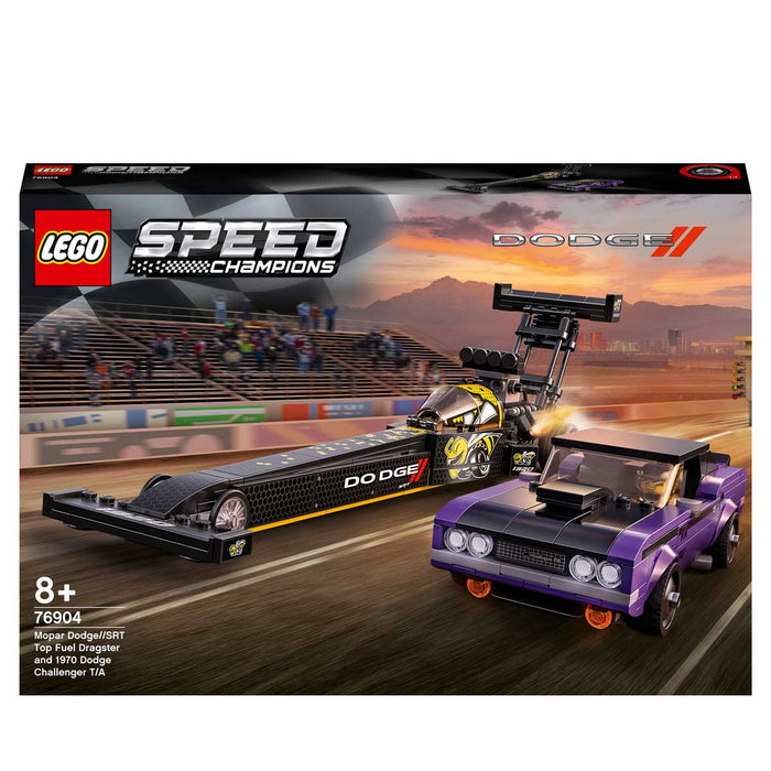 LEGO Speed Champions Mopar Dodge//Srt Top Fuel Dragster E 1970 Dodge Challenger T/A - 76904