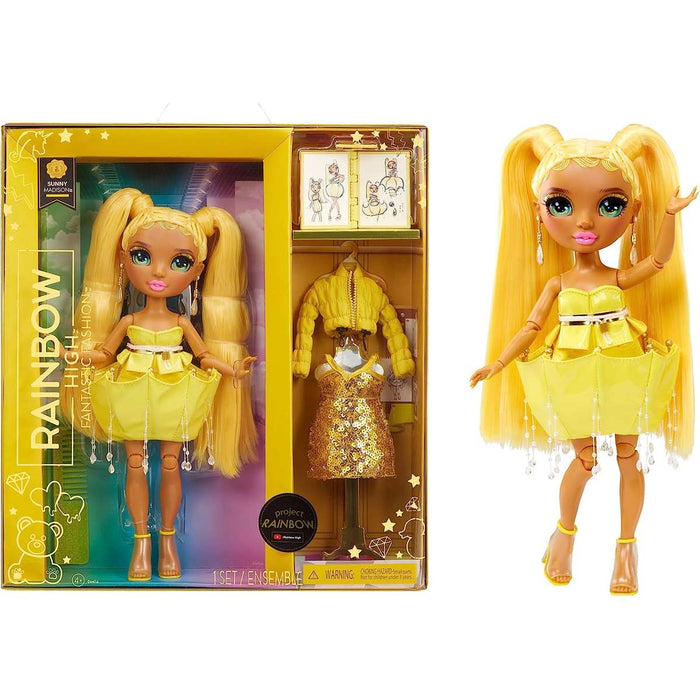 MGA Rainbow High Fantastic Fashion Doll Yellow - Sunny - 587347EUC