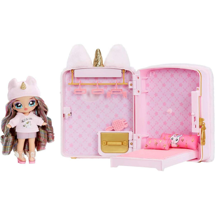 MGA Na! Na! Na! Surprise 3 In 1 - Backpack Bedroom Unicorn Playset Britney Sparkles - 592358EUC