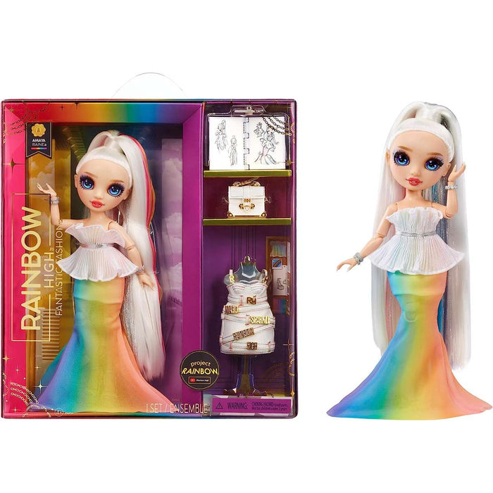 MGA Rainbow High Fantastic Fashion Doll Rainbow - Amaya Raine - 594154EUC